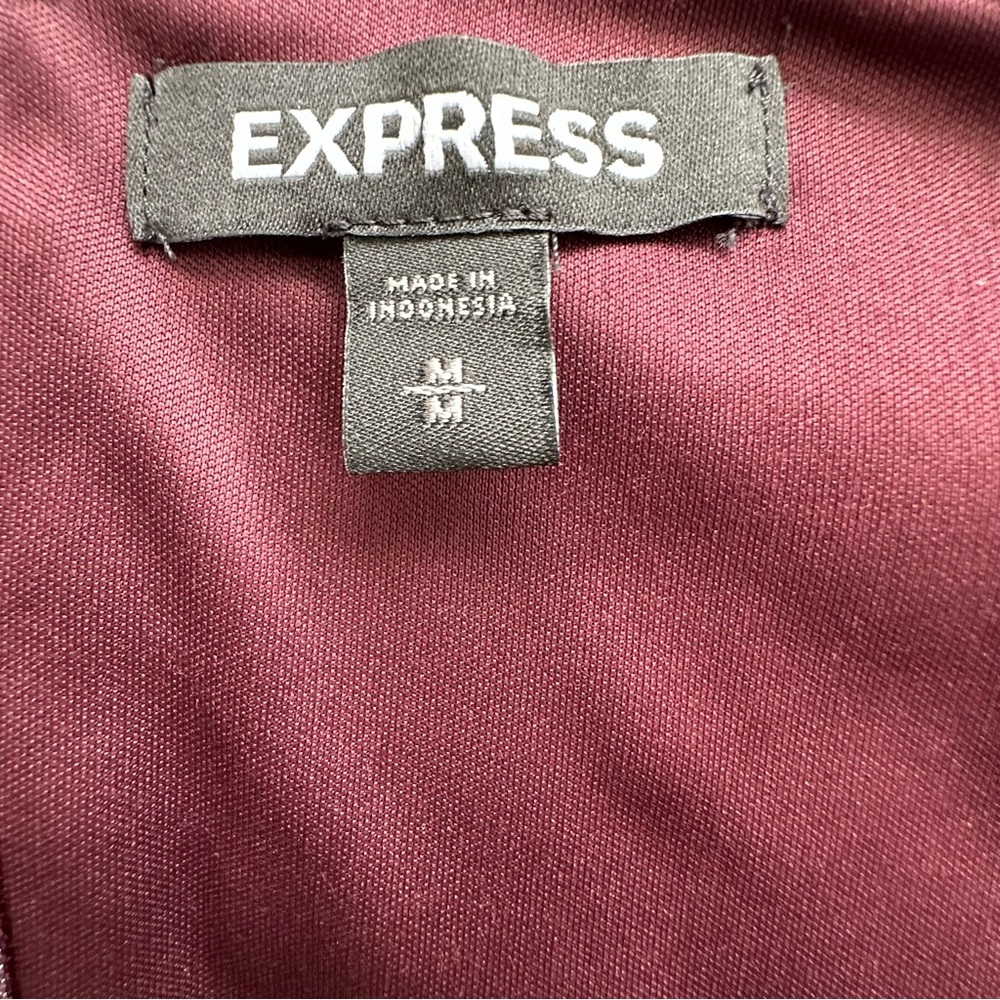 Express Maroon Cocktail Dress. Women’s size Medium - Picture 7 of 8